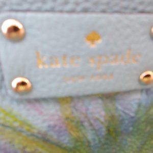 Blue KATE SPADE Hand Painted Flower Leather Bag